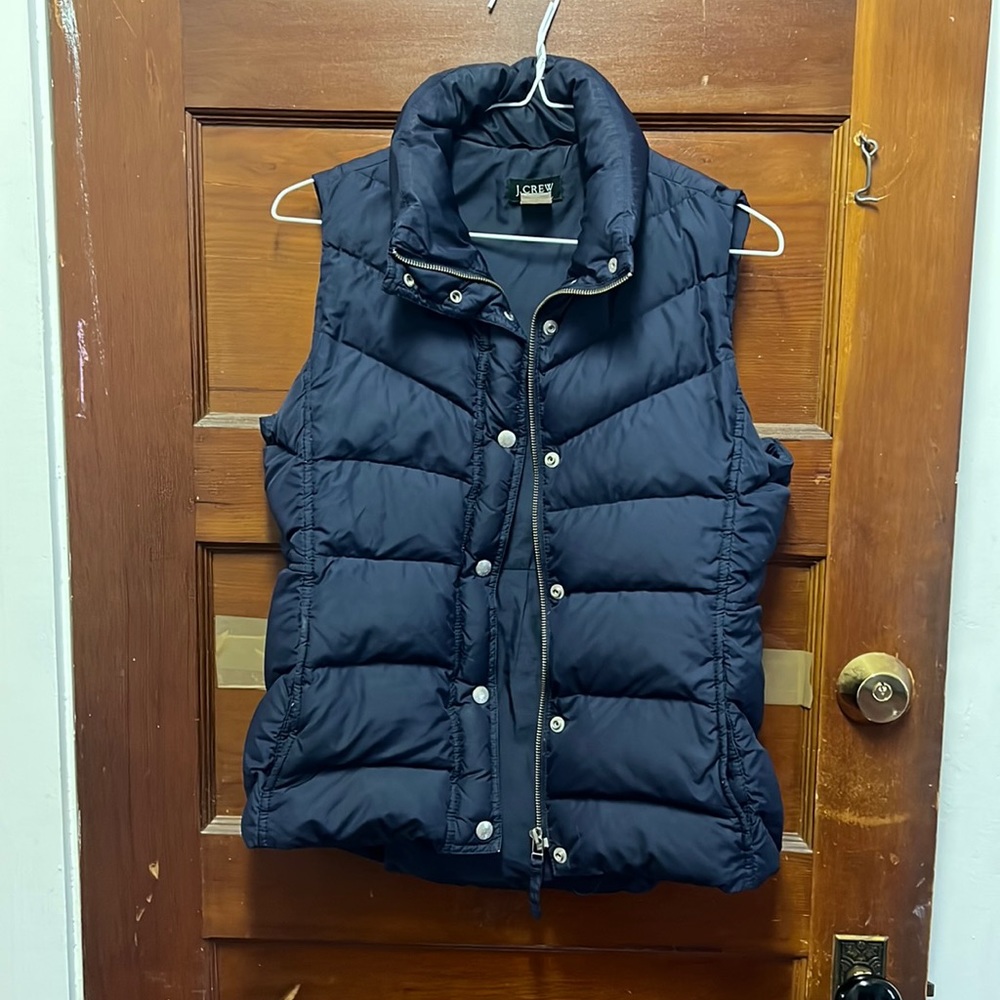 J Crew Navy Blue Puffer Vest